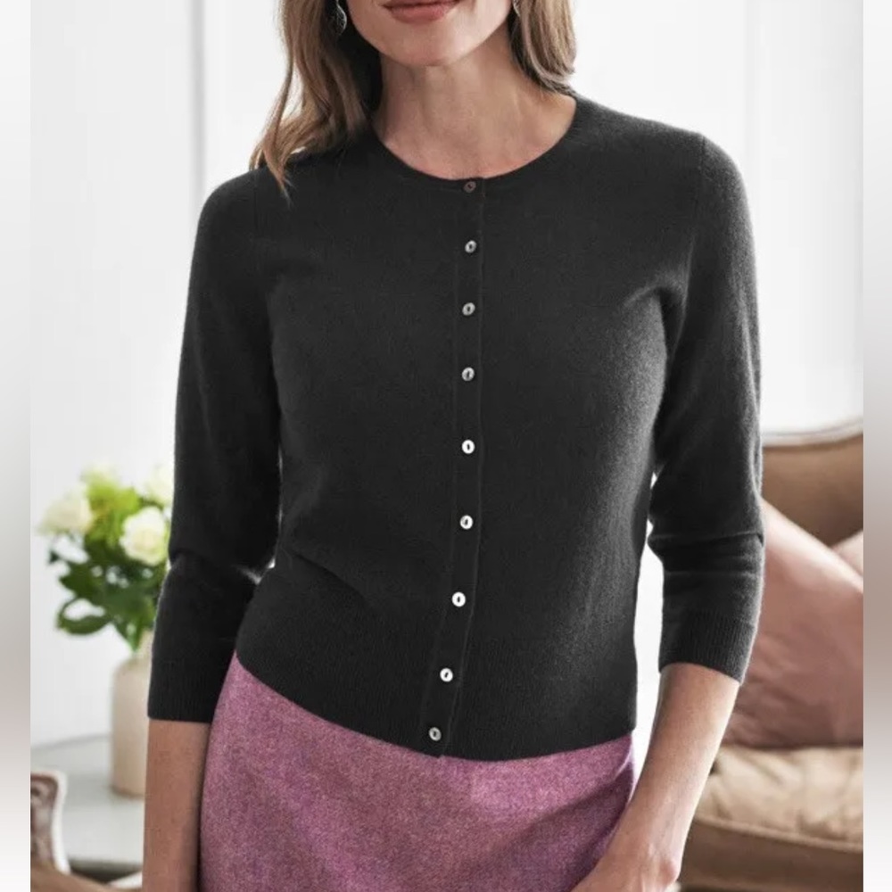 Pure Collection Cashmere Cropped Cardigan sz 14